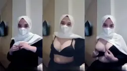 Hijab Putih Camilla, Basah Kuyup Kena Peluh, Nampak Mulus Dan Bikin Greget.