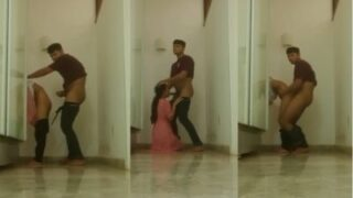 Cowok Sama Ceweknya Ngewe Berdiri Di Lorong, Bikin Basah Semua.