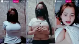 Baby Moy Pamer Kaos Putih Basah Di Live Instagram, Goyang-goyang Bikin Tegang