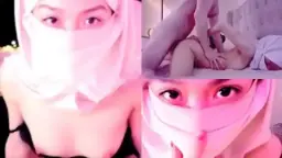 Jilbab Putih Nungging Gaya Anjing Bikin Makin Basah